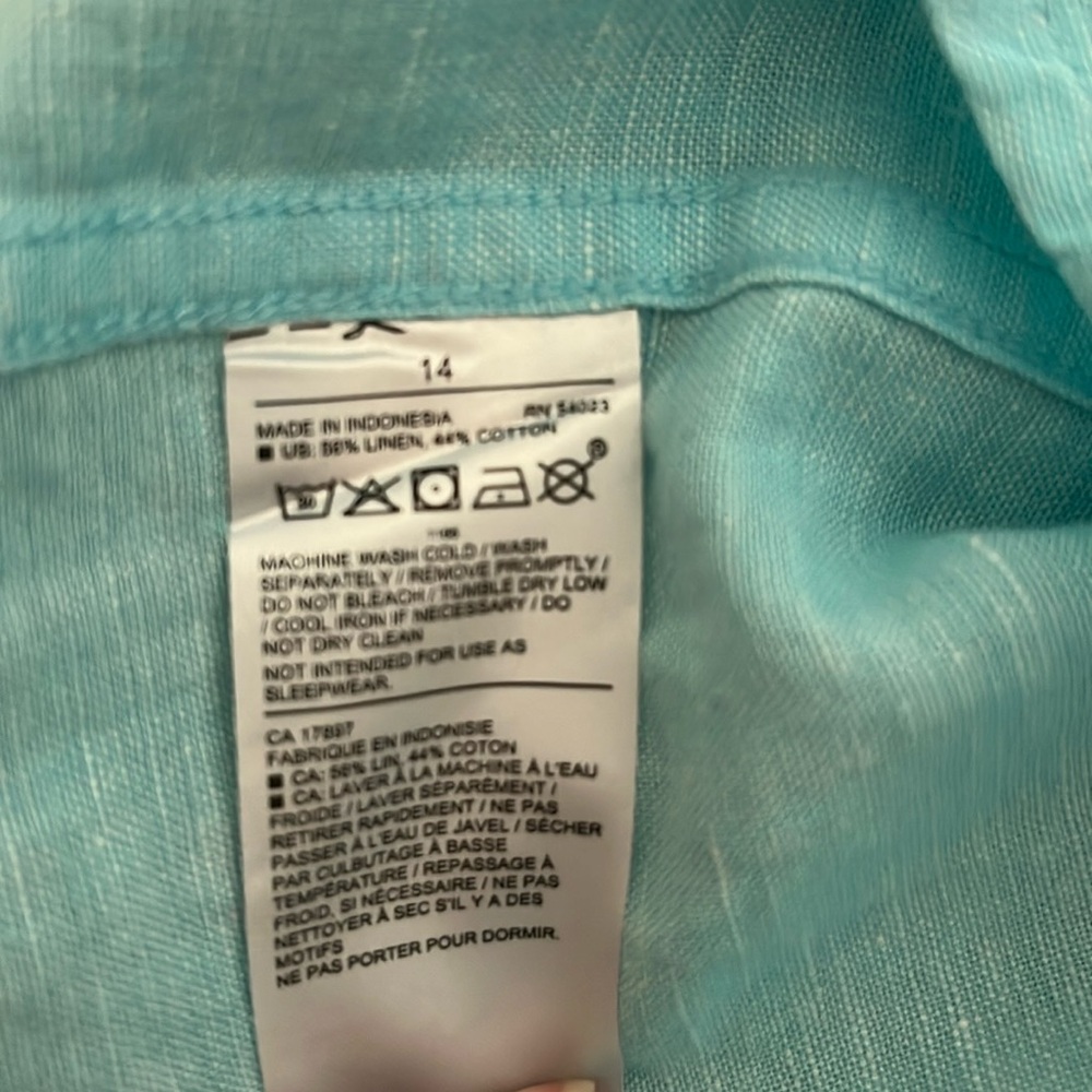 Janie and Jack boys linen/cotton long sleeve button down shirt - Picture 6 of 9